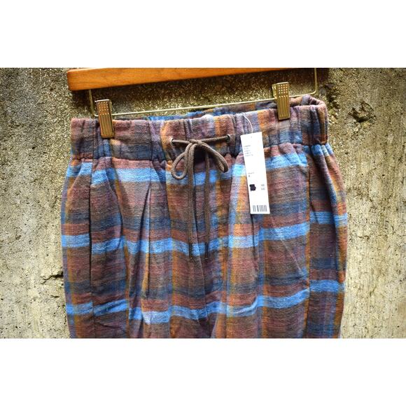 NWT Urban Outfitters Plaid Flannel Lounge Pants Drawstring Waist Size M - Picture 2 of 3